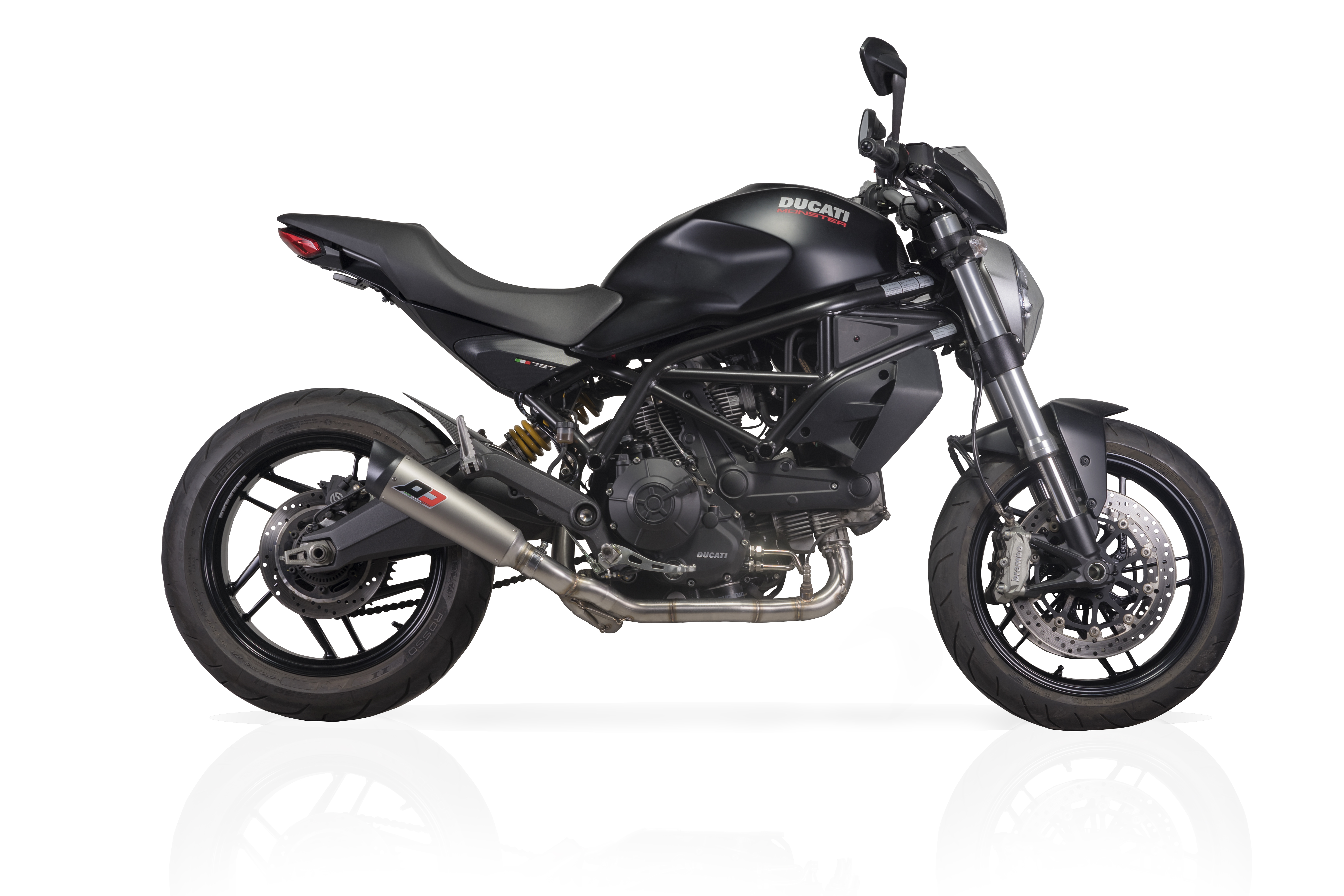 QD Exhaust Full System with Tri-Cone or Max-Cone Muffler for Monster 797 QD Exhaust Full System with Tri-Cone or Max-Cone Muffler for Monster 797